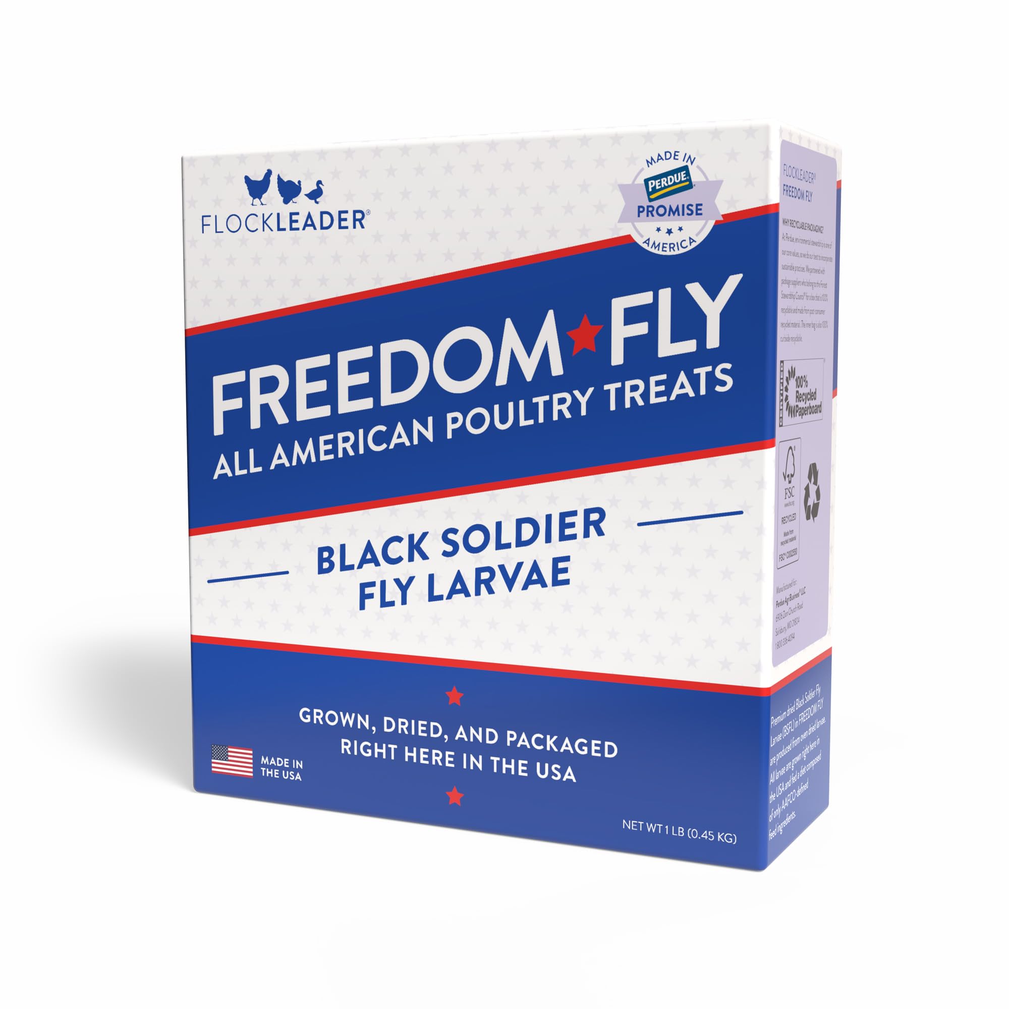Freedom Fly, All American Dried Black Soldier Fly Larvae Poultry Treats, 1 lb