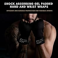 Vista 4 de Shadowfit® Guantes interiores de boxeo de gel para entrenamiento: par de muñequeras y vendas de mano para hombres y mujeres - Equipo de boxeo de MMA