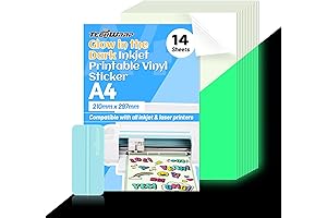 TECKWRAP Glow in the Dark Printable Vinyl Sticker Paper