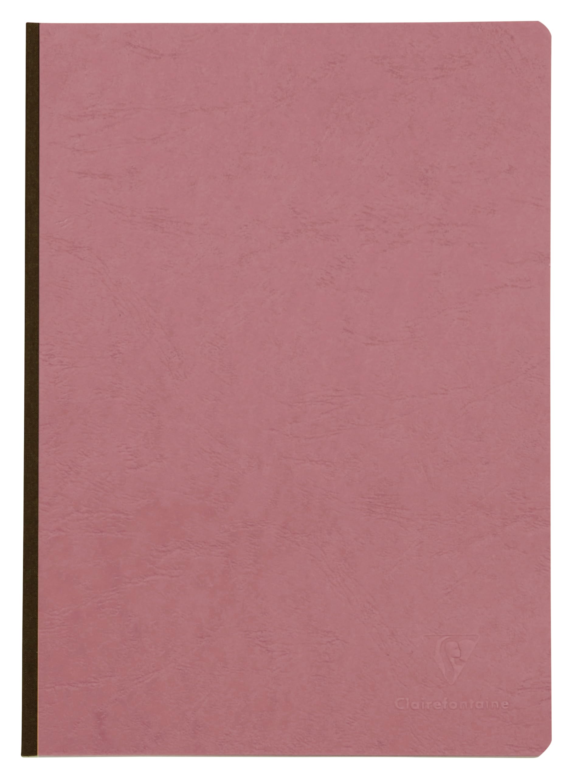 Clairefontaine 791426C Age Bag Collection Stitched Notebook w/ Antique Pink Cloth Spine A4 21x29.7cm - 192 Small Squared Pages - 90g White Paper Leather Cover