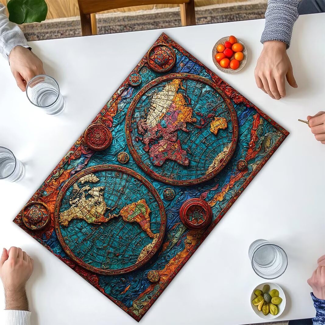 Puzzle 3000 Pièces Adultes, Puzzle 3000 Pieces Carte, Cadeau Femme -1996