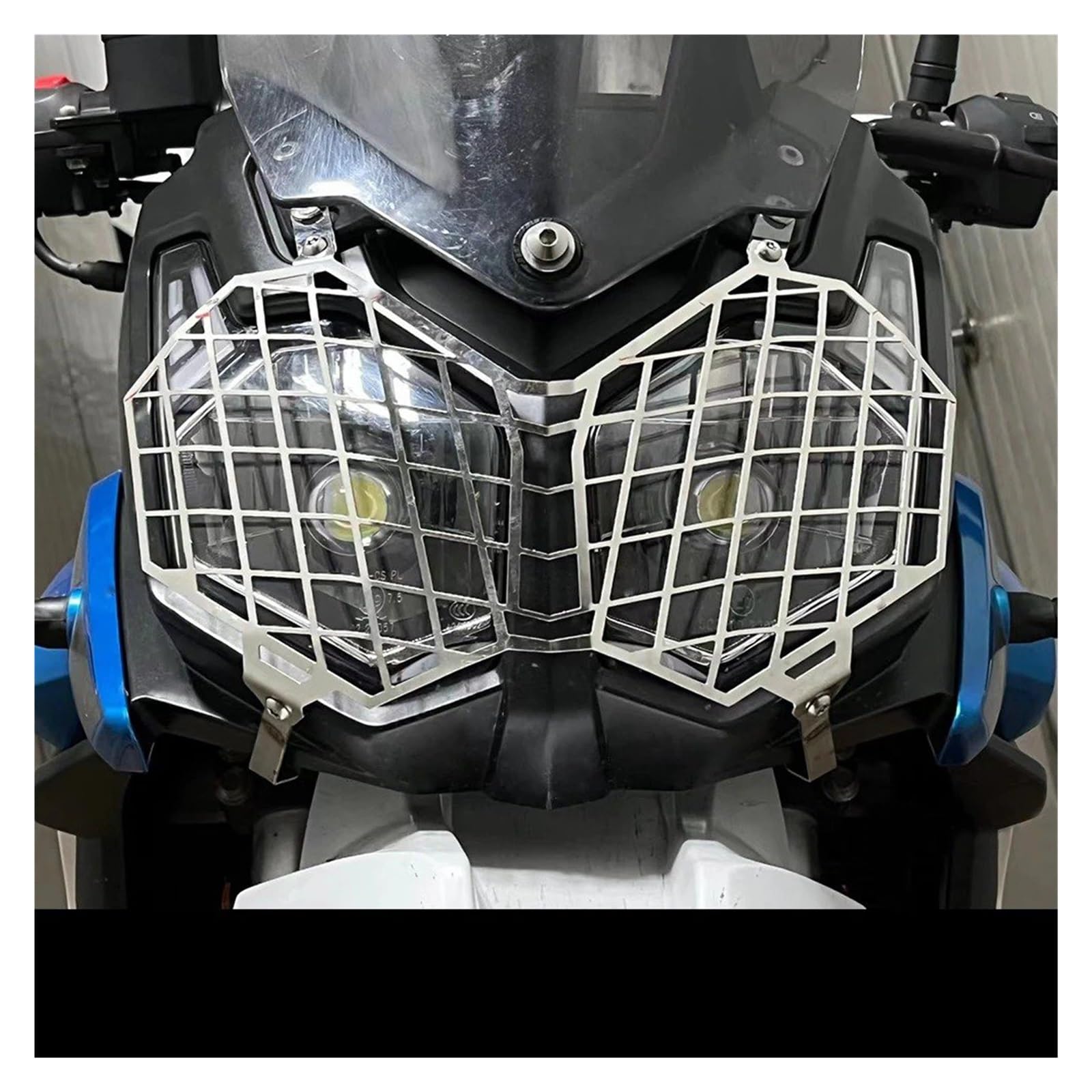 Rejilla Protectora Faro para Loncin para Rally 300 para Voge para Rally300 Cubierta Protectora Faro Delantero Motocicleta Accesorios Protectores Luz Pantalla Protector Faro Moto(Black)