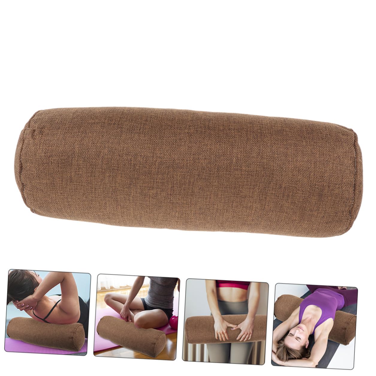 XANAYXWJ Cuscino di supporto cilindrico per yoga e meditazione Cuscino di supporto per il collo in cotone Accessorio versatile da viaggio e da ufficio Allinea la colonna vertebrale e riduce il disagio