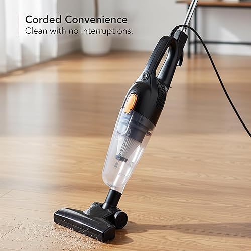 Miniatura 5 de OVENTE Aspiradora con cable 2 en 1, convertible a mano, ligera con motor de 400 W, potente succión y filtro HEPA lavable para el hogar, automóvil,