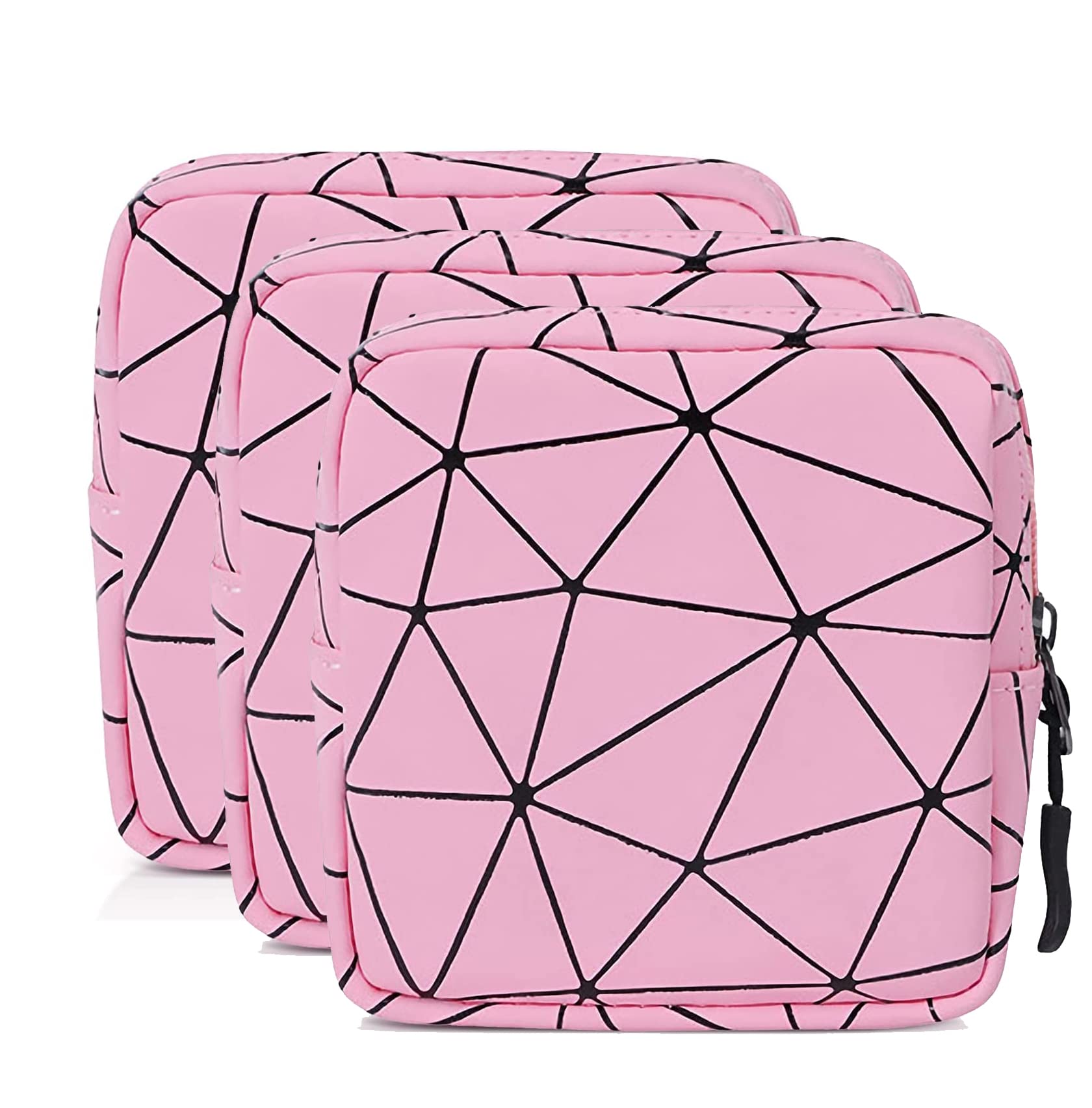 House of Quirk Faux leather Sanitary Napkin Storage Bag Menstrual Cup Pouch Portable Pads With Zipper Feminine Menstruation First Period Bags (Pack Of 3, Pink) (B0BRPWJH5W) Amazon Price History, Amazon Price Tracker