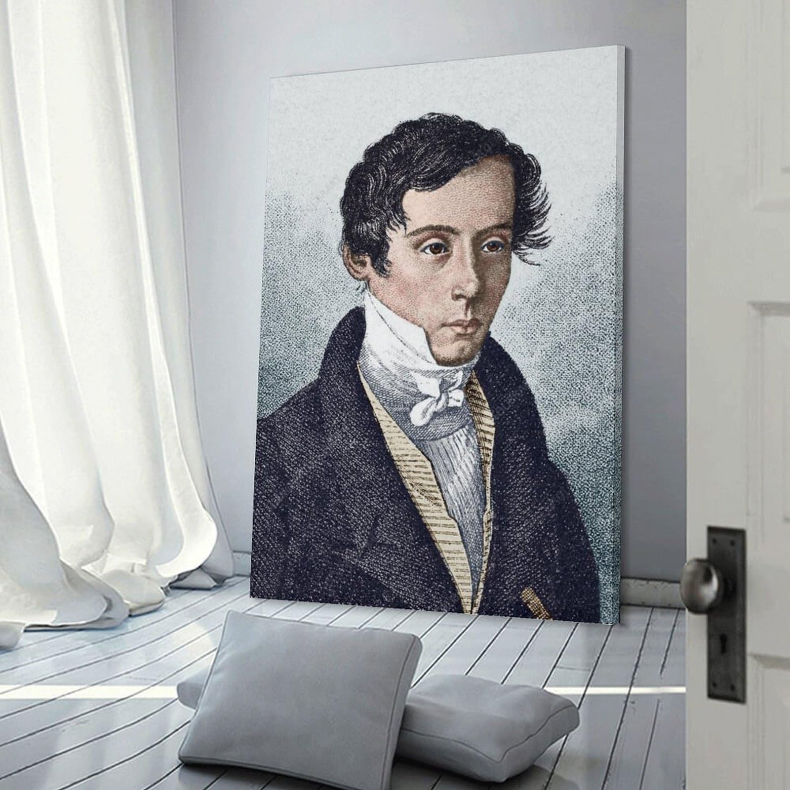 Augustin-Jean Fresnel-Poster, Gemälde, Leinwand, Wandkunst, Rollbild, Druck, Wohnzimmer, 50 x 75 cm