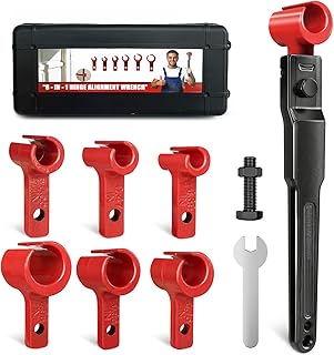 Door Hinge Adjustment Tool Multi-Size Hinge Gap Adjusting Wrench Kit Heavy Duty Door Hinge Repair Tool for Residential and Commercial Use (7 piece set, Medium)