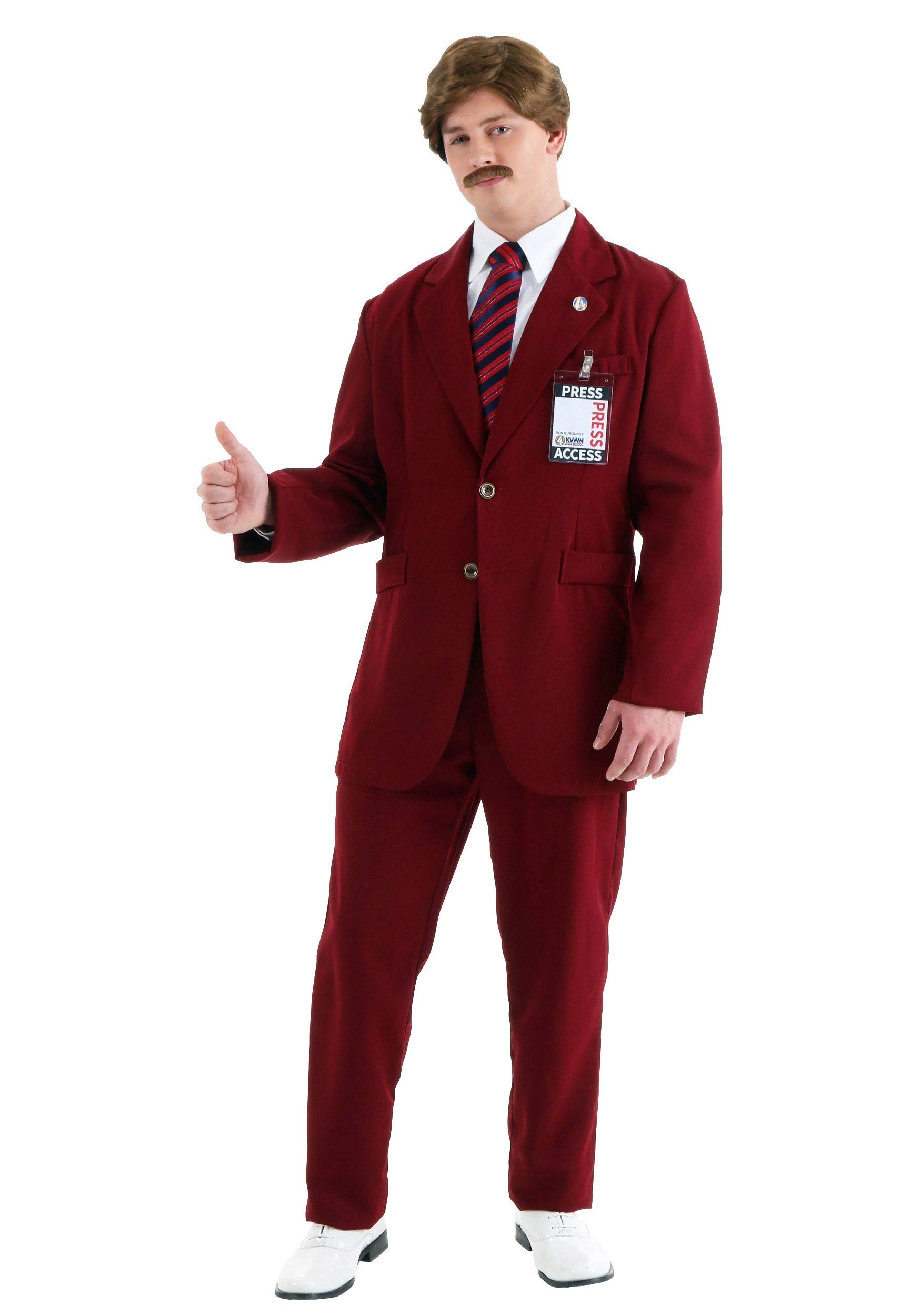 Fun Costumes Deluxe Ron Burgundy Suit Small
