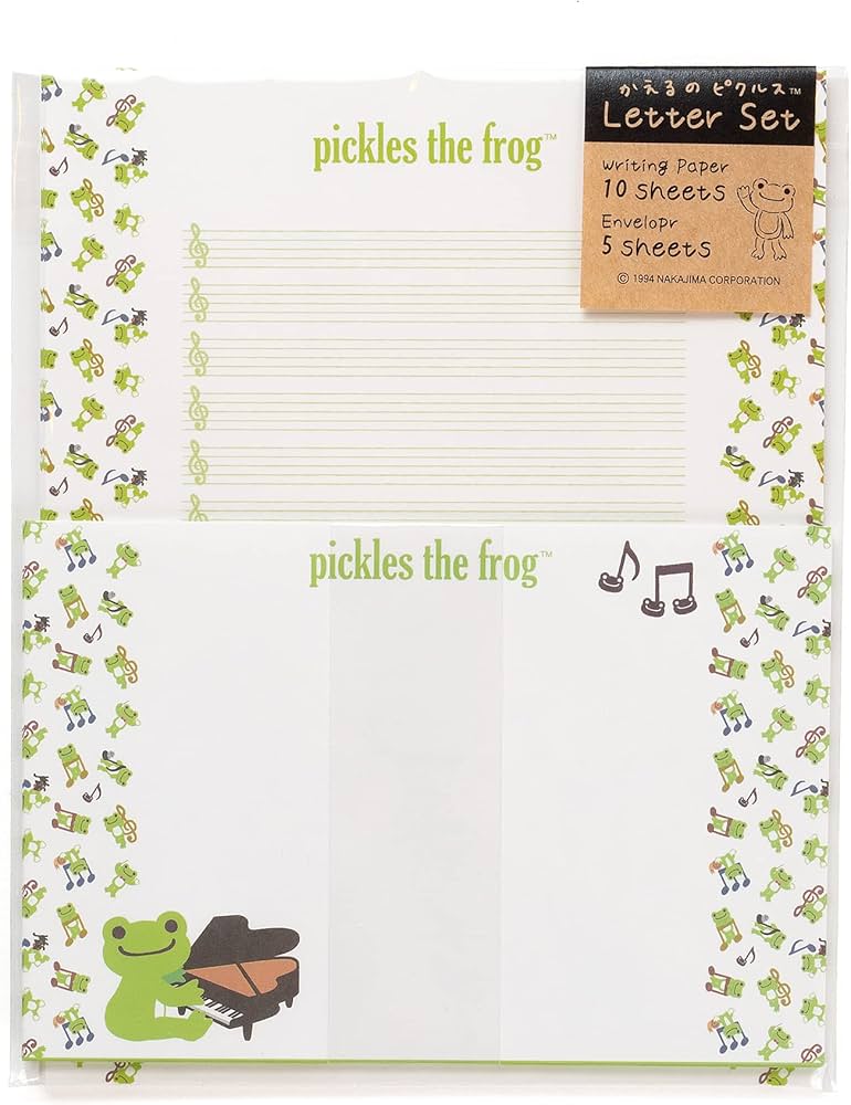 Amazon.co.jp: クレーン工房 かえるのピクルス レターセット 2柄セット Amazon.co.jp: クレーン工房 かえるのピクルス レターセット 2柄セット