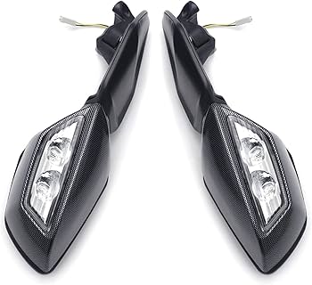 Amazon | HASkulle バックミラー LED ウィンカー付き Kawasaki Ninja