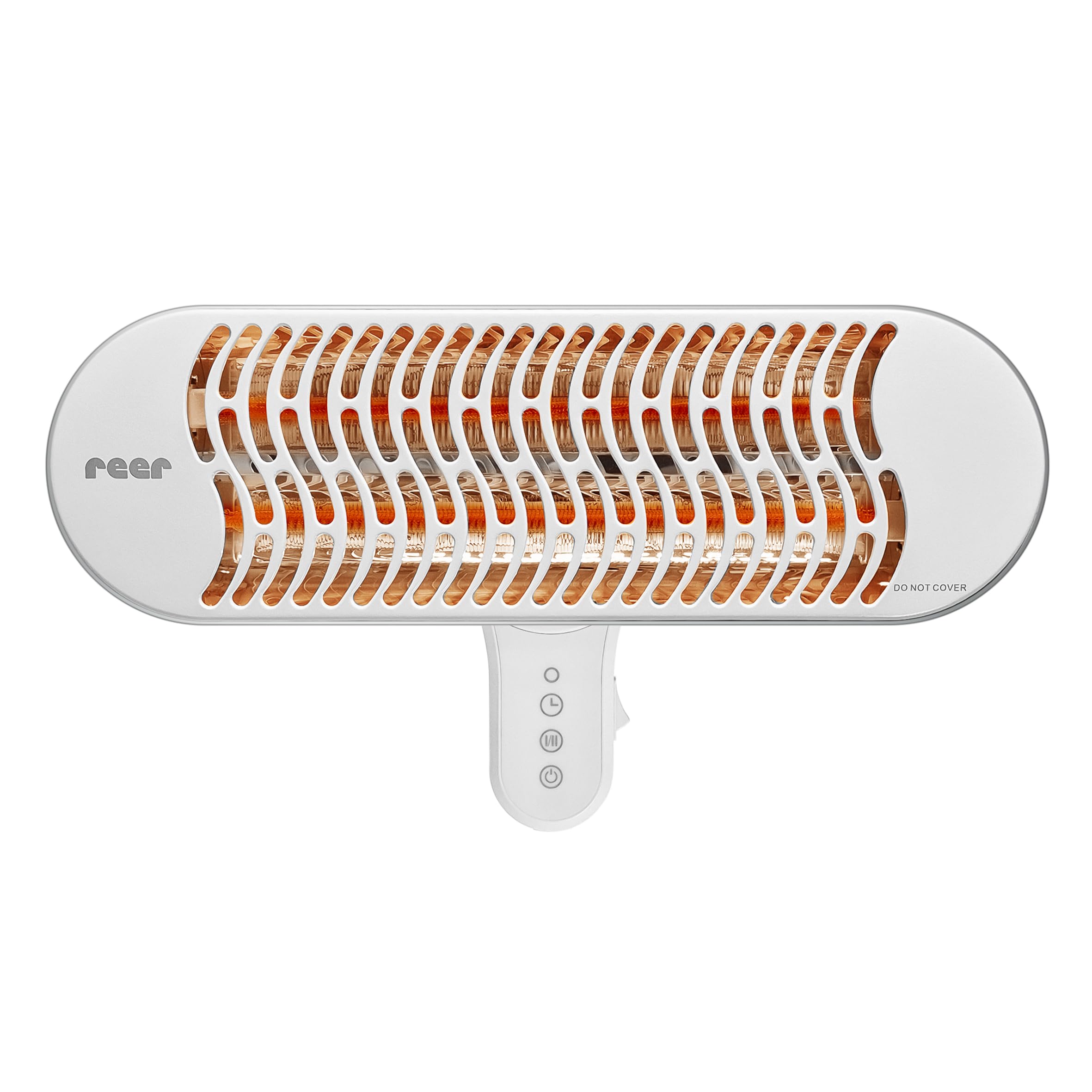 reer HeatCare+ Wickeltisch-Wärmestrahler | EcoHeat Carbon Heizelement | Infrarot-Heizstrahler mit neigbarem Kopf | Wärmespender für Babys | Energiesparend | Wandgerät mit Fernbedienung