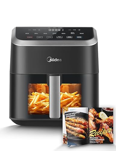 Midea Air Fryer 5.5 Quart with See-Thru Window, Rapid Air
