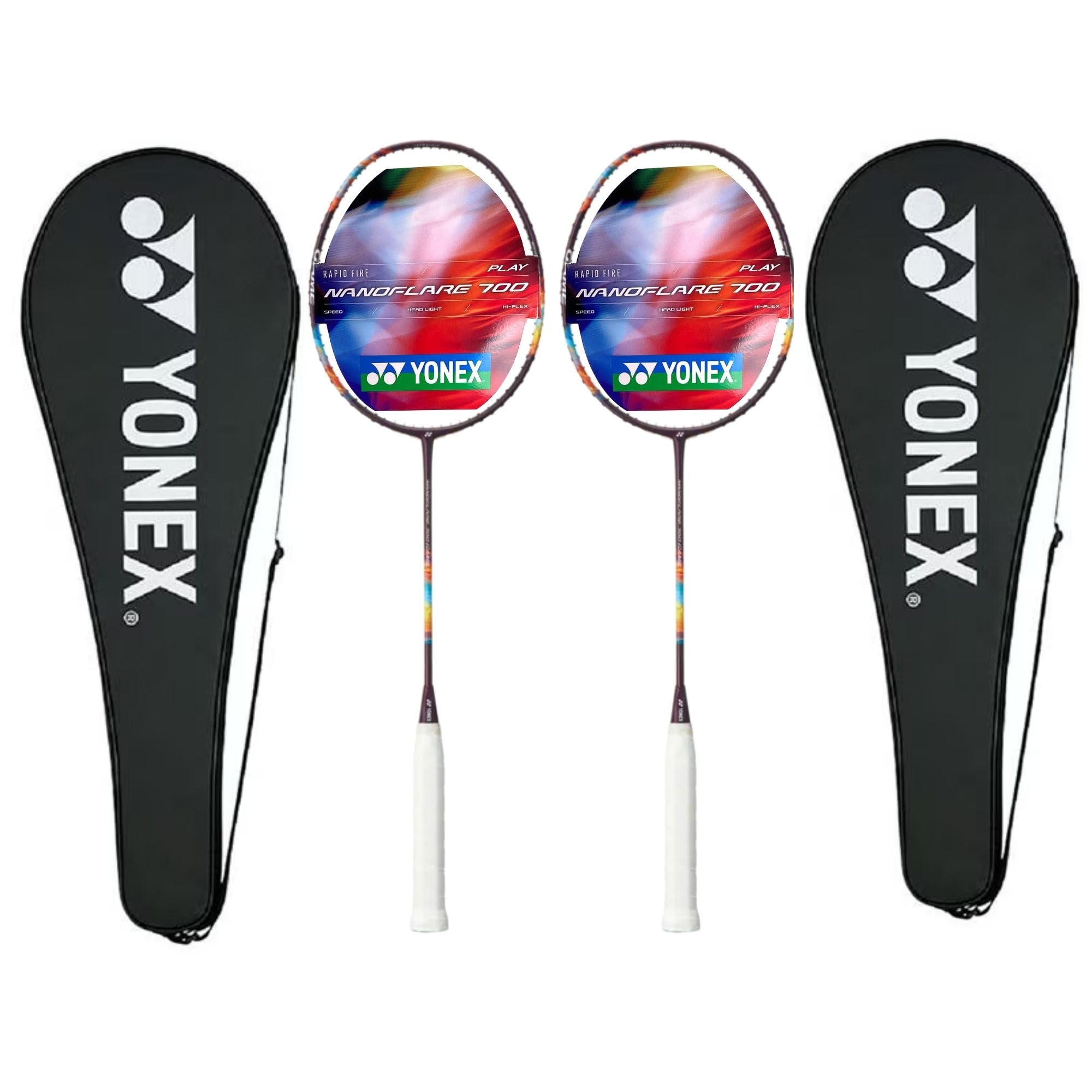 2X Yonex 2nd Gen Nanoflare 700 Play (Mid Night Purple) Badminton Racket - Pre Strung