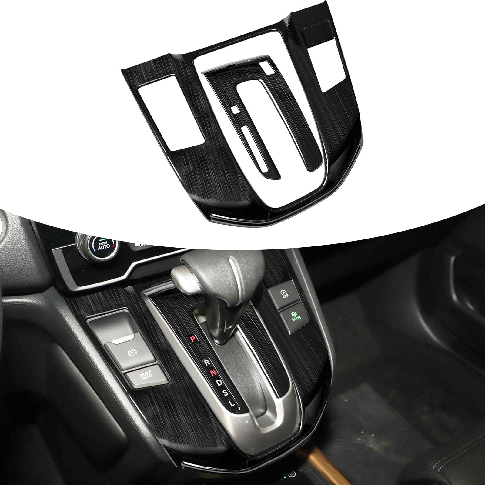Agulier Compatible with Center Console Gear Shift Panel Trim Cover Protection Frame Sticker Interior Accessories Decoration for Honda CRV 2017-2022(with Gear Lever) Brushed Black