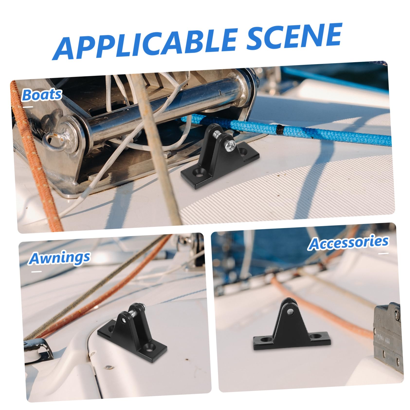Accessori per Bimini Top 2 Pezzi Tappi estremità Occhiello in Nylon Nero Resistente per Imbarcazioni Marine e Yacht Montaggio Protezione Solare per Barche e Camper