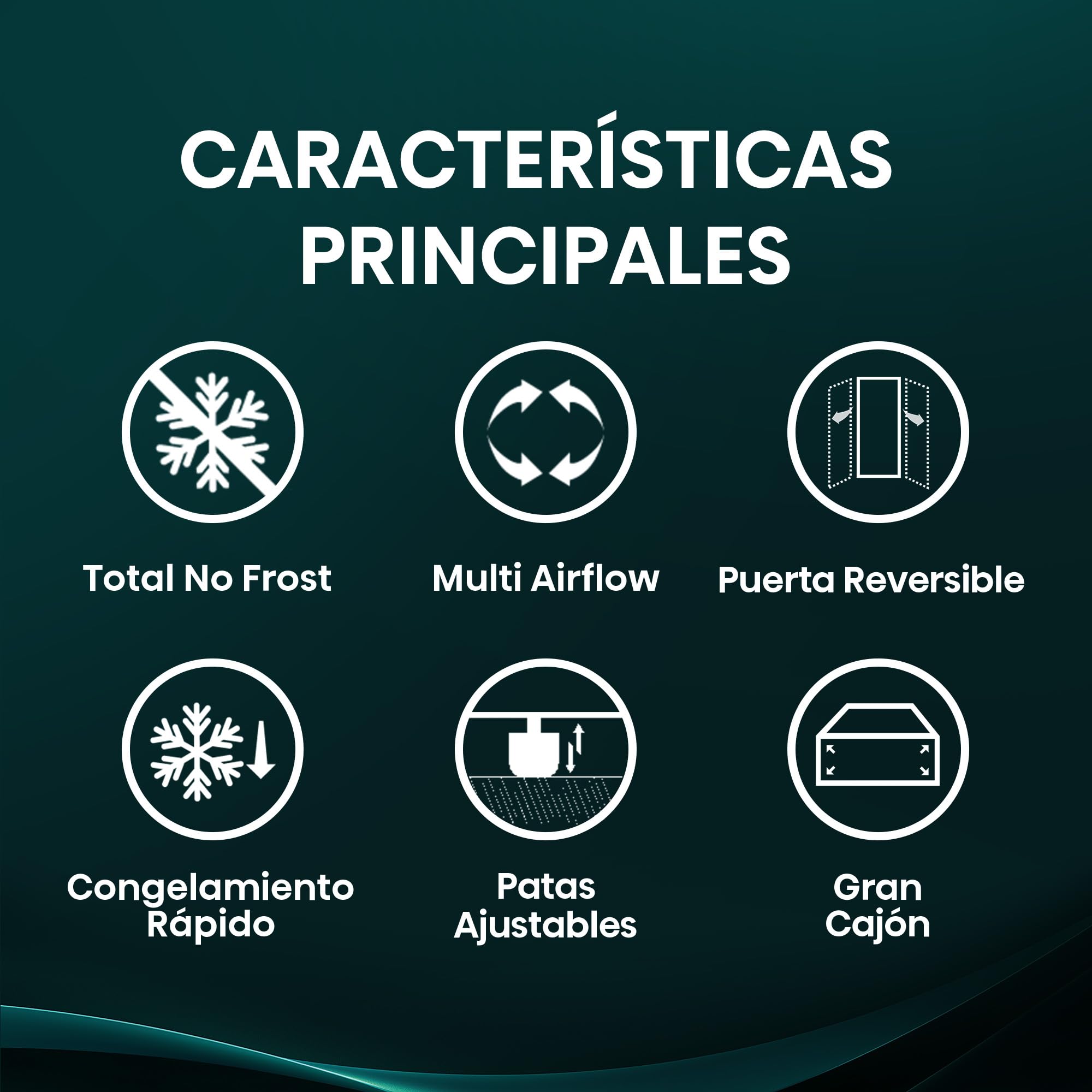 Hisense Congelador FV191N4AW2, TotalNoFrost/Superfreeze/ Alarma de puerta, Multiflow 360°/ BigBox/ 143,4 cm/ compartimento congelador 147 l/ 41 dB/ 205 kWh/blanco