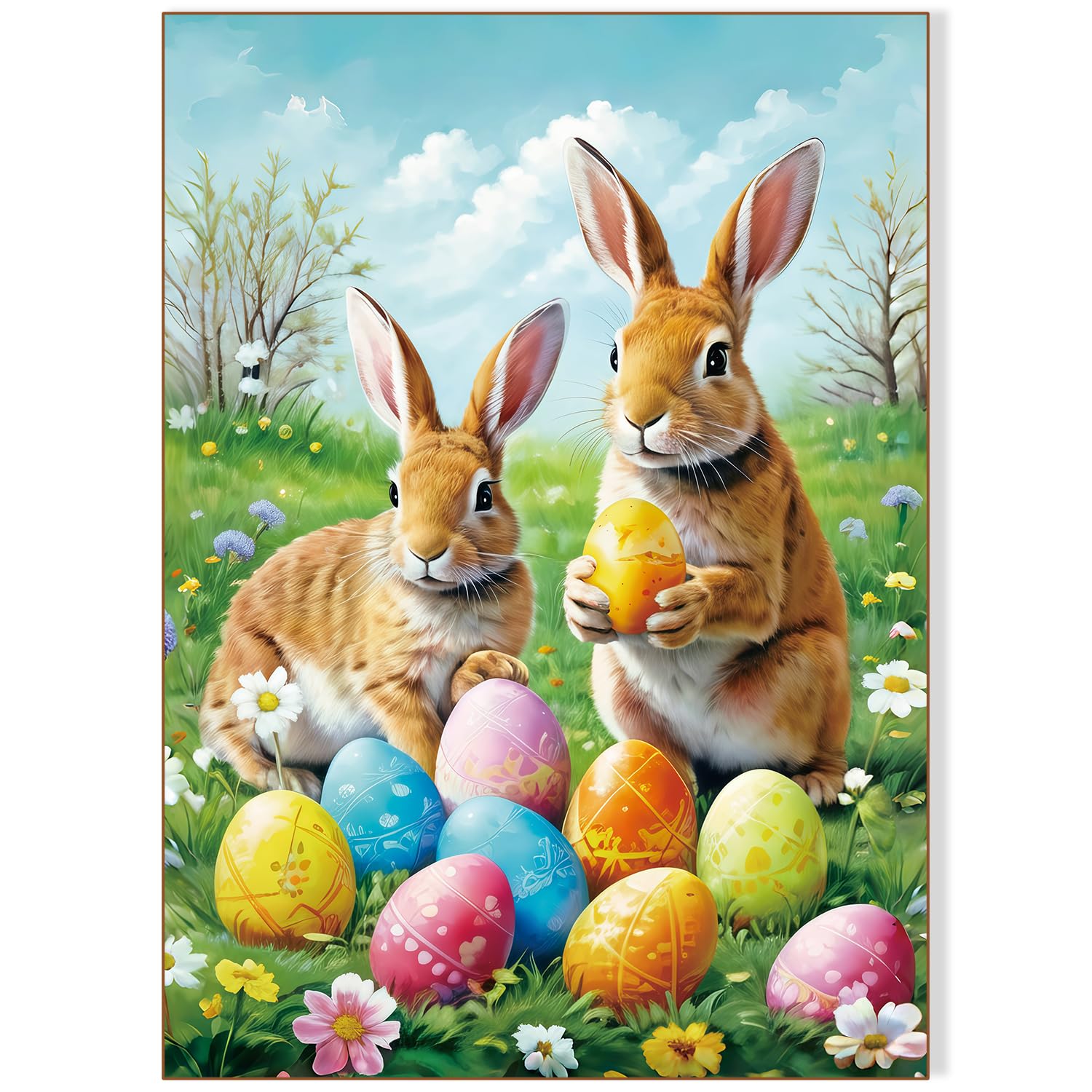 500 Pieces Jigsaw Puzzles Easter Puzzle for Adults and Teens and Kids Family Happy Games Easter Bunnies