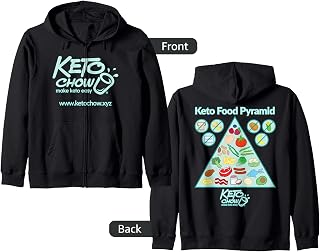 Keto Chow Keto Food Pyramid Zip Hoodie
