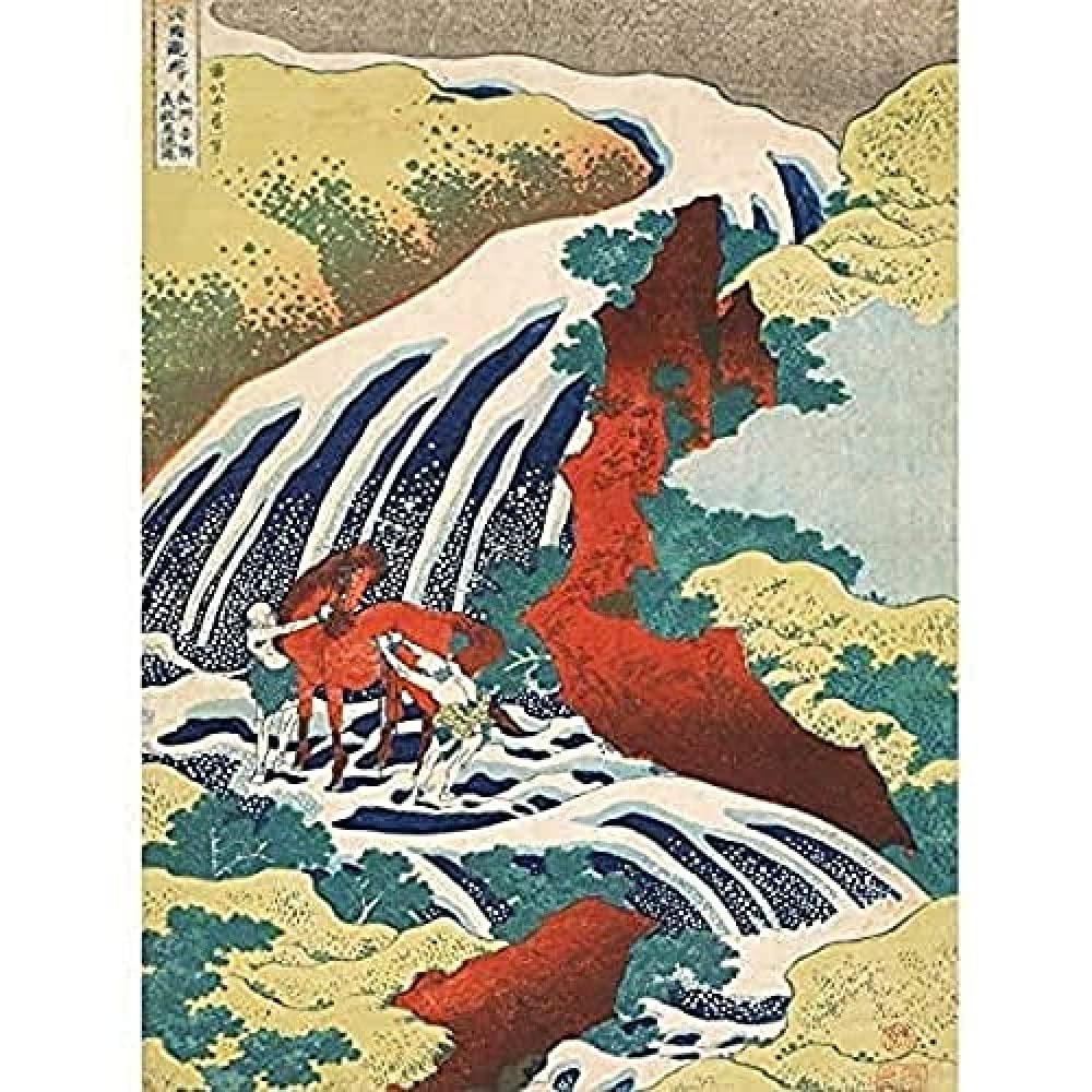 Katsushika Hokusai Yoshitsune Falls Unframed Wall Art Print Poster Home Decor Premium