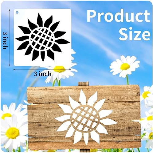 Miniatura 2 de 64 plantillas para pintar, pequeña plantilla reutilizable para plantas de flores, plantilla de manualidades para pintar sobre madera, pared, tela,