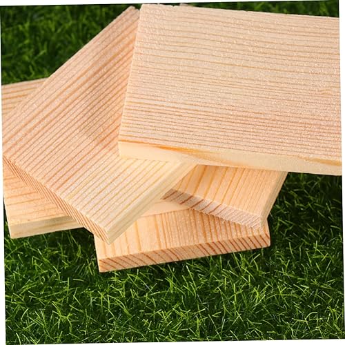 Miniatura 7 de TEHAUX 40 piezas de tablero de madera para pared, tableros de madera para pintar bloques de tallado de madera, bloques de tilo, tablero de madera en