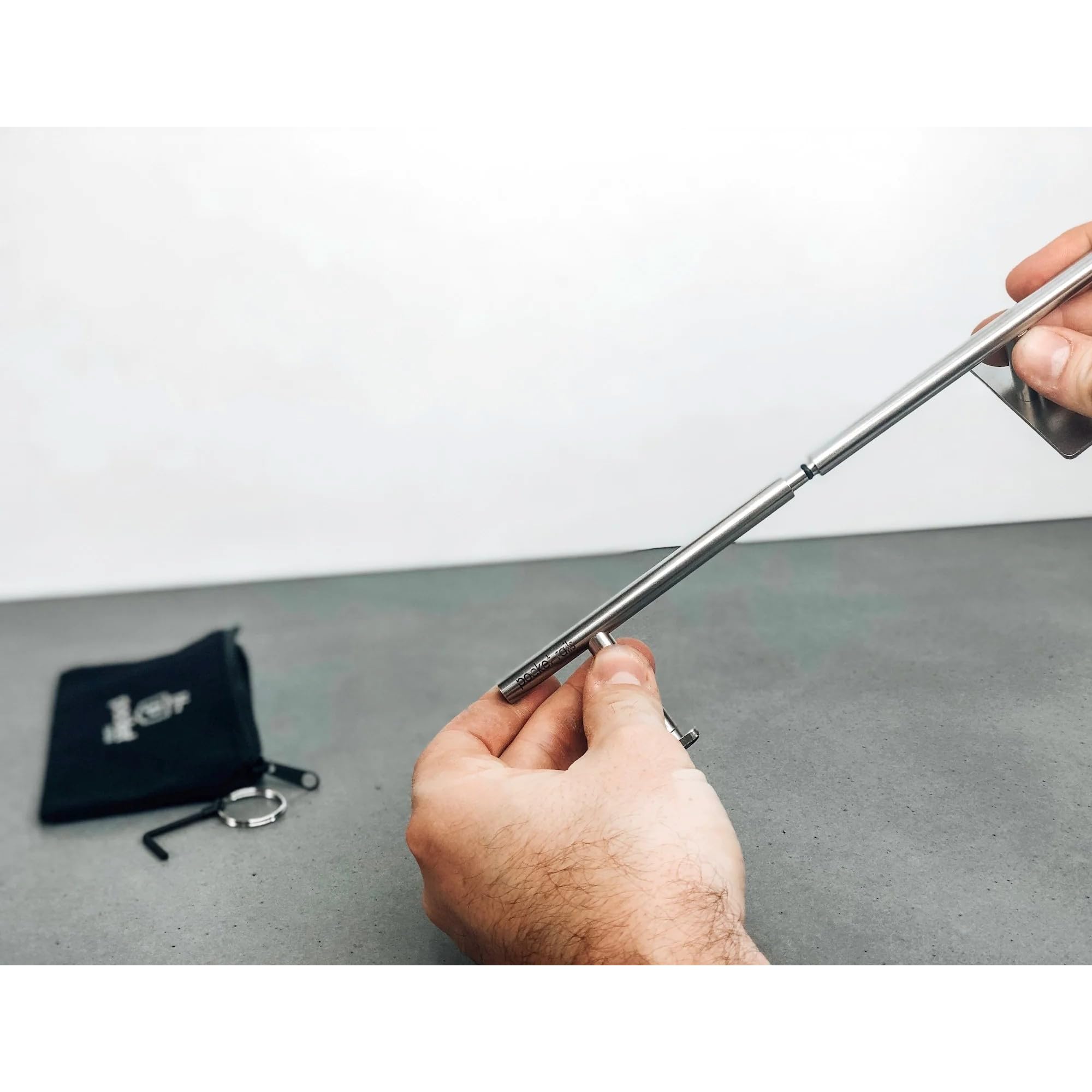 CRESKATE Pocket Rail – Rail de Fingerboard Modulable Acier INOX 23 cm