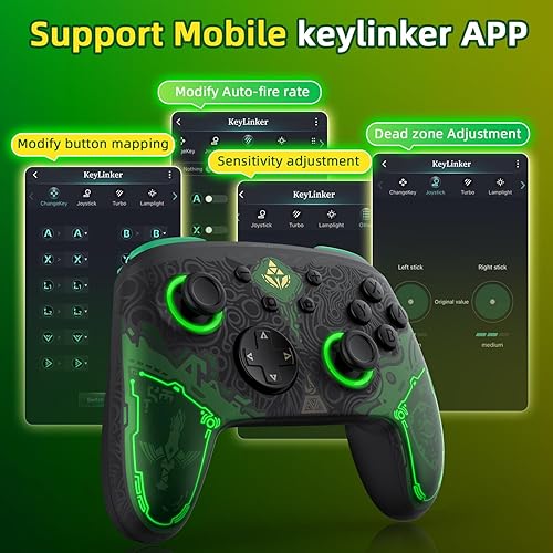 Miniatura 8 de IINE Switch Pro Controller, Wireless Switch Controllers for SwitchLiteOLED, Remote Gamepad Controller with NFC6-Axis GyroRumbleTurboMacro Functions