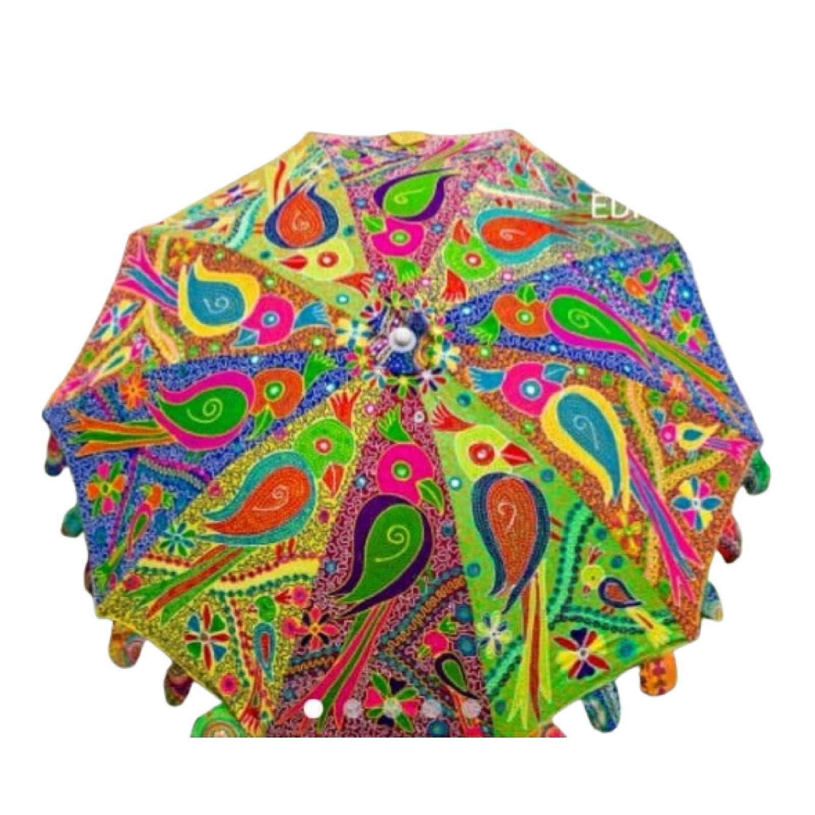 Arprani indian umbrellas for decoration, handmade patio garden table umbrellas beach umbrella cafe outdoor cotton umbrella parasol โ image 1