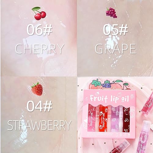 Miniatura 3 de Brillo de labios enrollable para adolescentes, sabores afrutados, tinte hidratante para labios, cuidado de labios para niños, no tóxico, alegre,