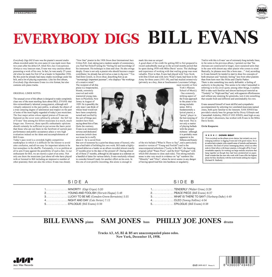 bill evance everybody digs レコード　新品未開封 bill evance everybody digs レコード 新品未開封 EVANS,BILL