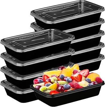 Meal Prep Containers Reusable, 10PCS BPA-Free, Airtight Lids