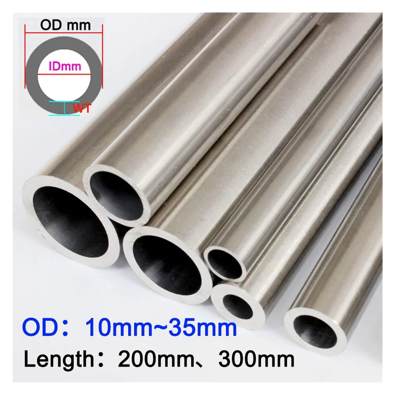 Edelstahl Rohr 304 Edelstahlrohr Präzisionsrohr Nahtloses gerades Rohr Außendurchmesser 10 mm - 34 Innendurchmesser 6 32 Poliert(300mm,OD34 x ID29mm)