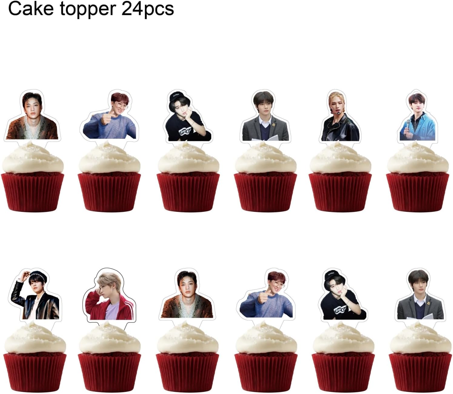 Stray Kids Merch 5 Star Party Decorations Include Happy Birthday Banners, Cake Toppers, Cupcake Toppers, Balloons - Image 5