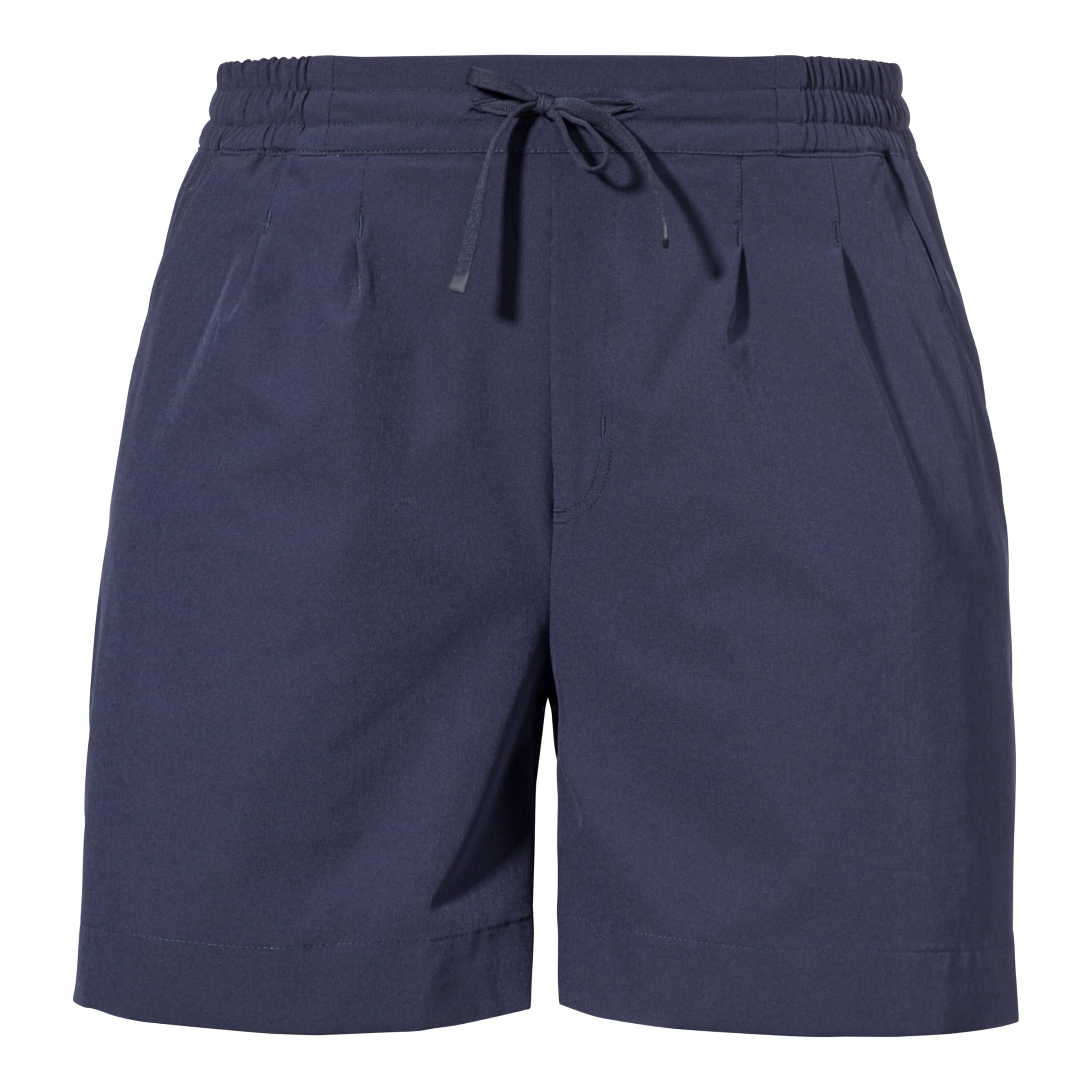 Schöffel Damen Shorts Style Gharra WMS, leichte Freizeithose mit 4-Wege-Stretch, Chino Shorts aus recyceltem Material mit lockerer Passform, Navy Blazer, 42