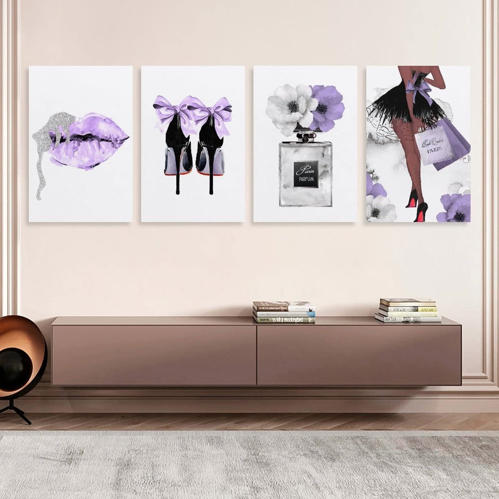 Yamaxun ART Fashion Art Set Lavender Silver Fashion Print Fashion