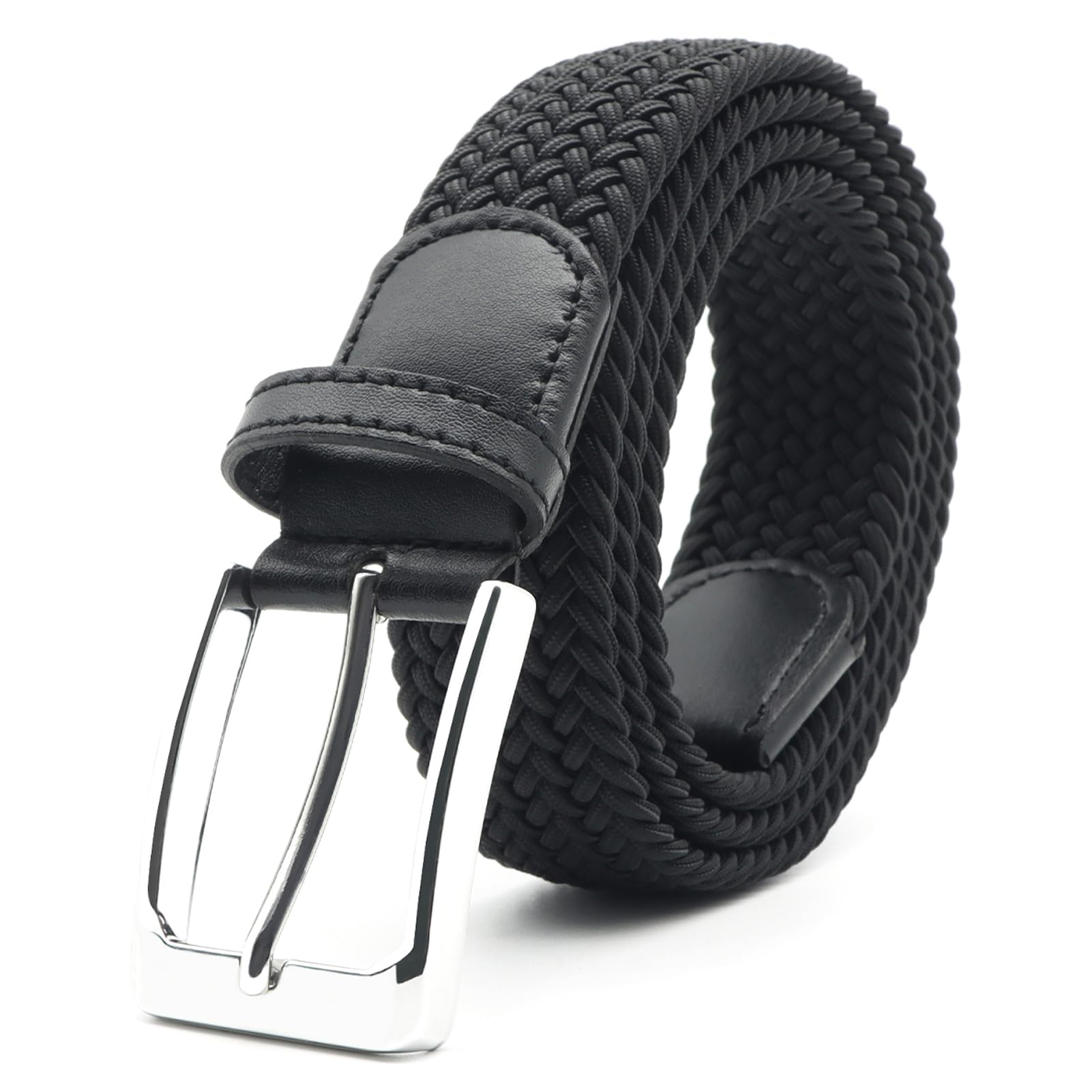 Uoocg Flechtgürtel Elastischer Unisex-Stoffgürtel (3,4 cm) –