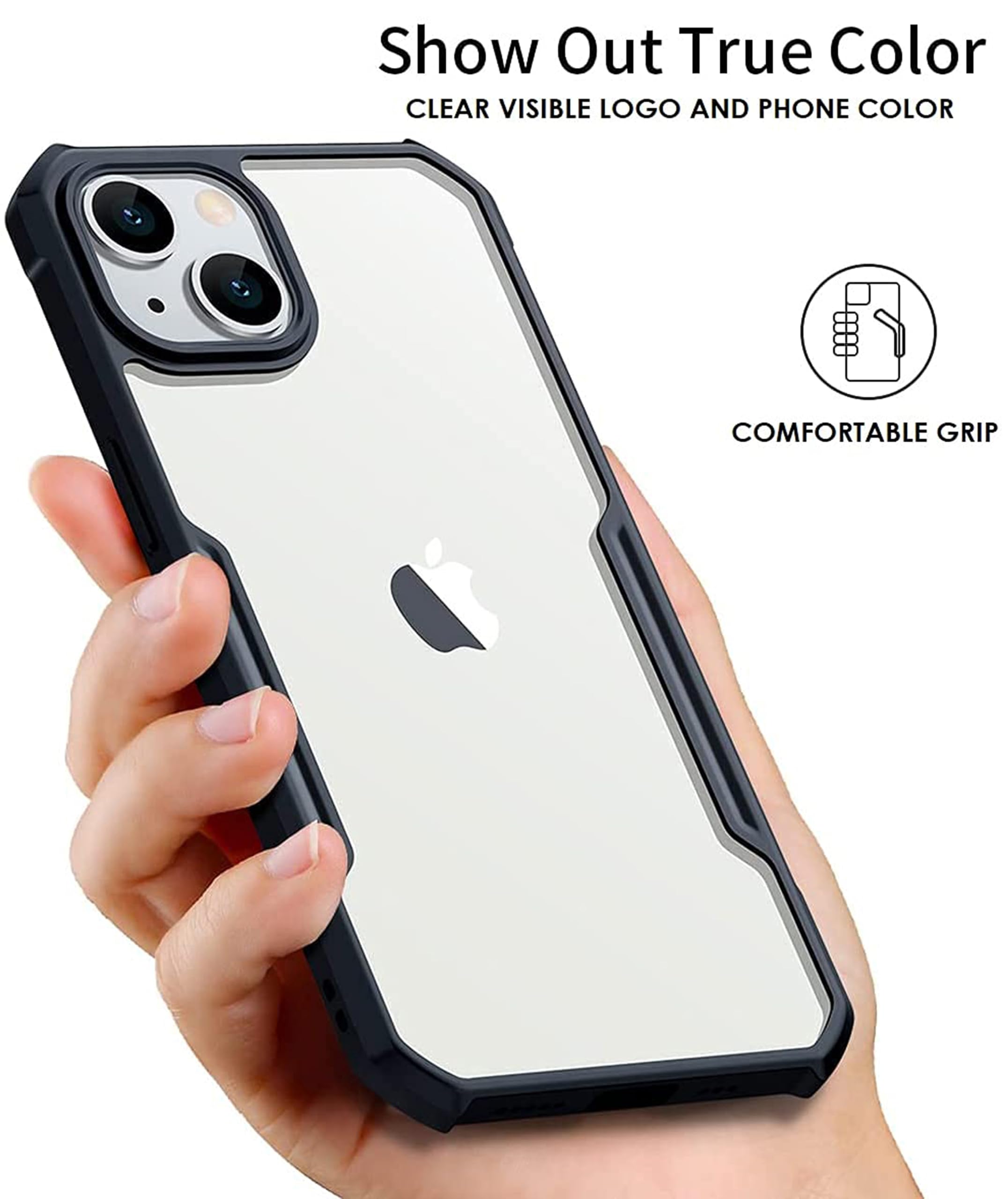 VickCases Ultra Clear Transparent Back Cover for Apple iPhone 13