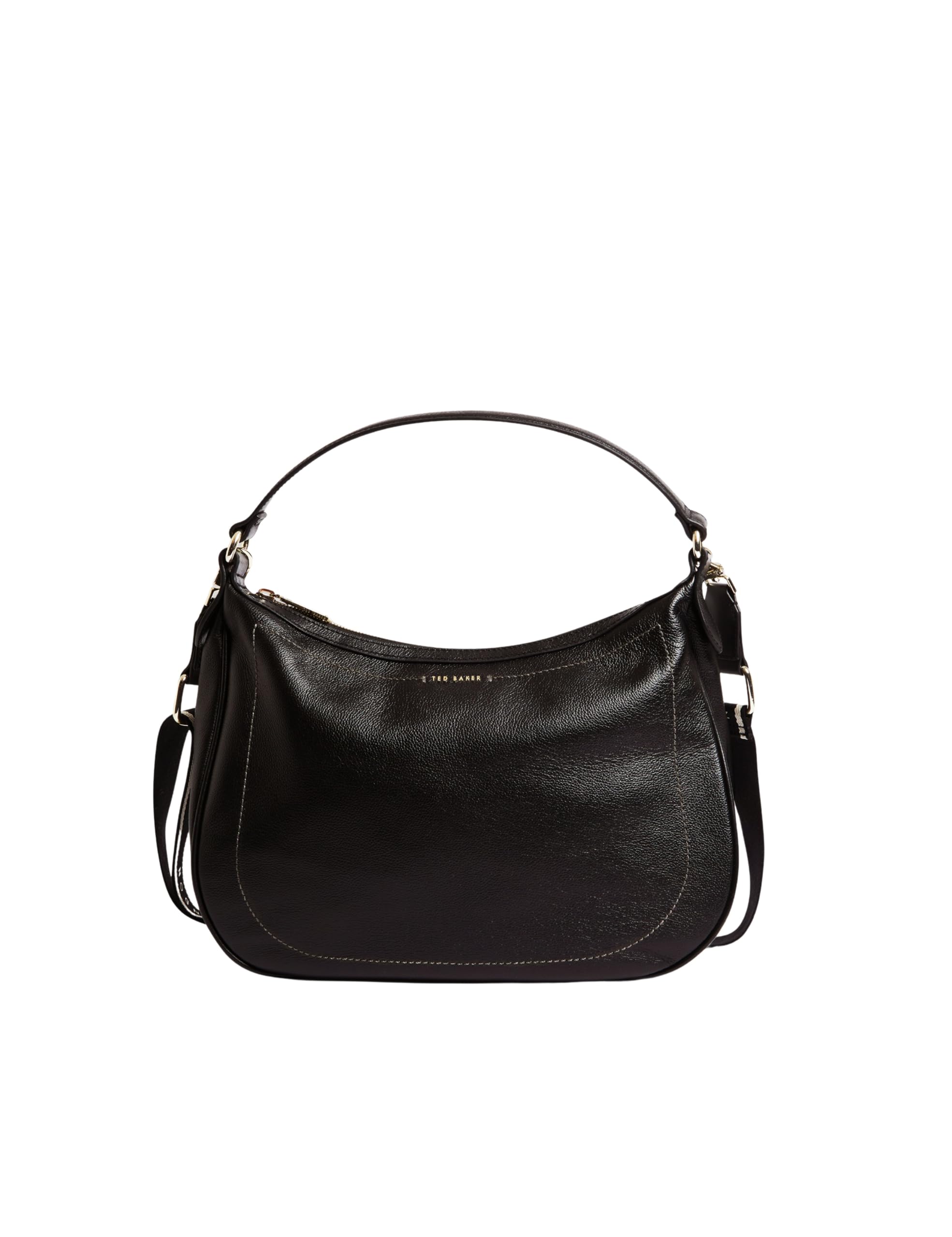 Ted Baker London Webbing Large Leather hobo Bag, Black, one Size