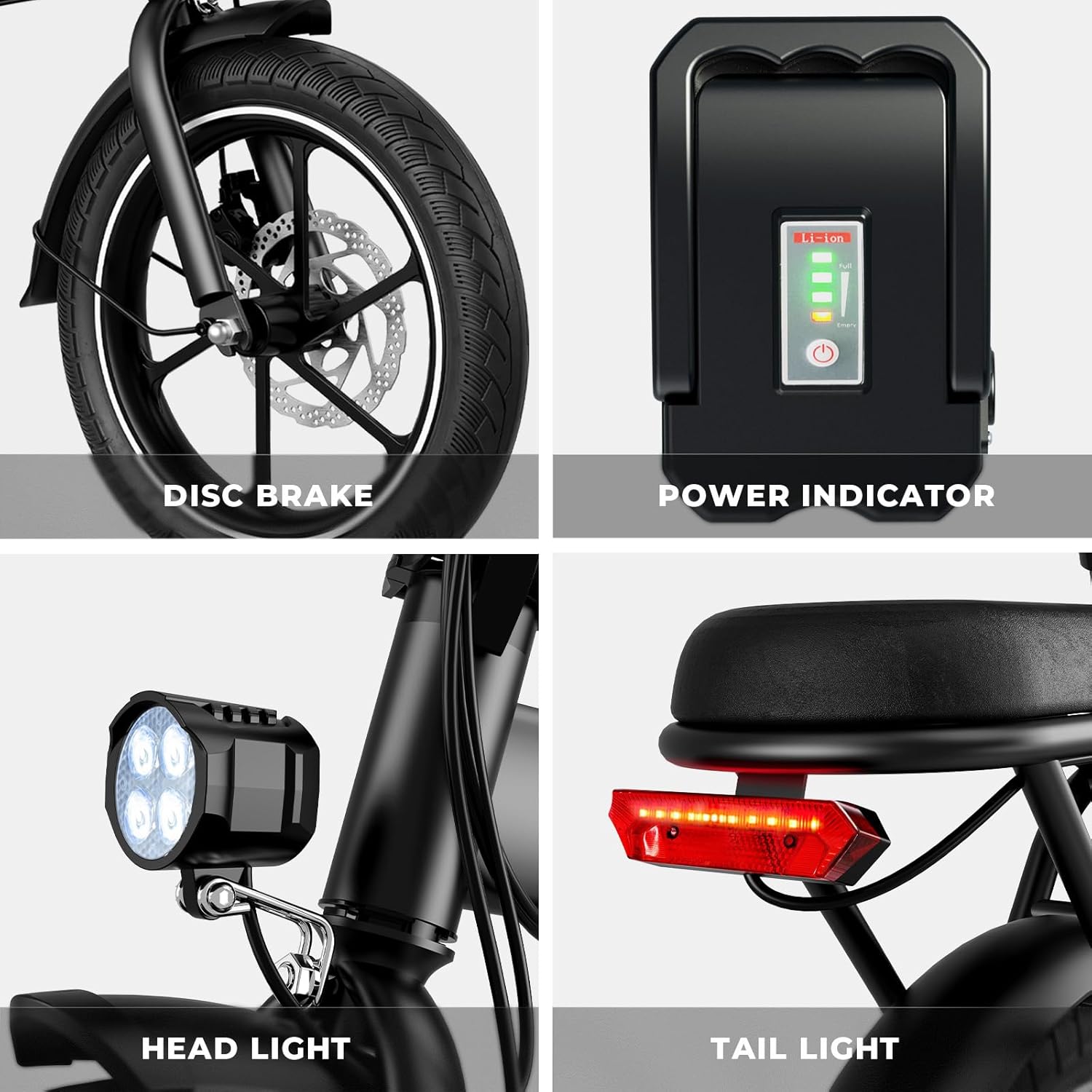 WINDHORSE 16"/ 20" Folding Electric Bike for Adults, 630W/ 983W Peak Electric Bicycle, 20MPH, 20-35/40-70 Miles Range, 288Wh/ 748.8Wh Removable Battery, UL Certified Commuter Ebike