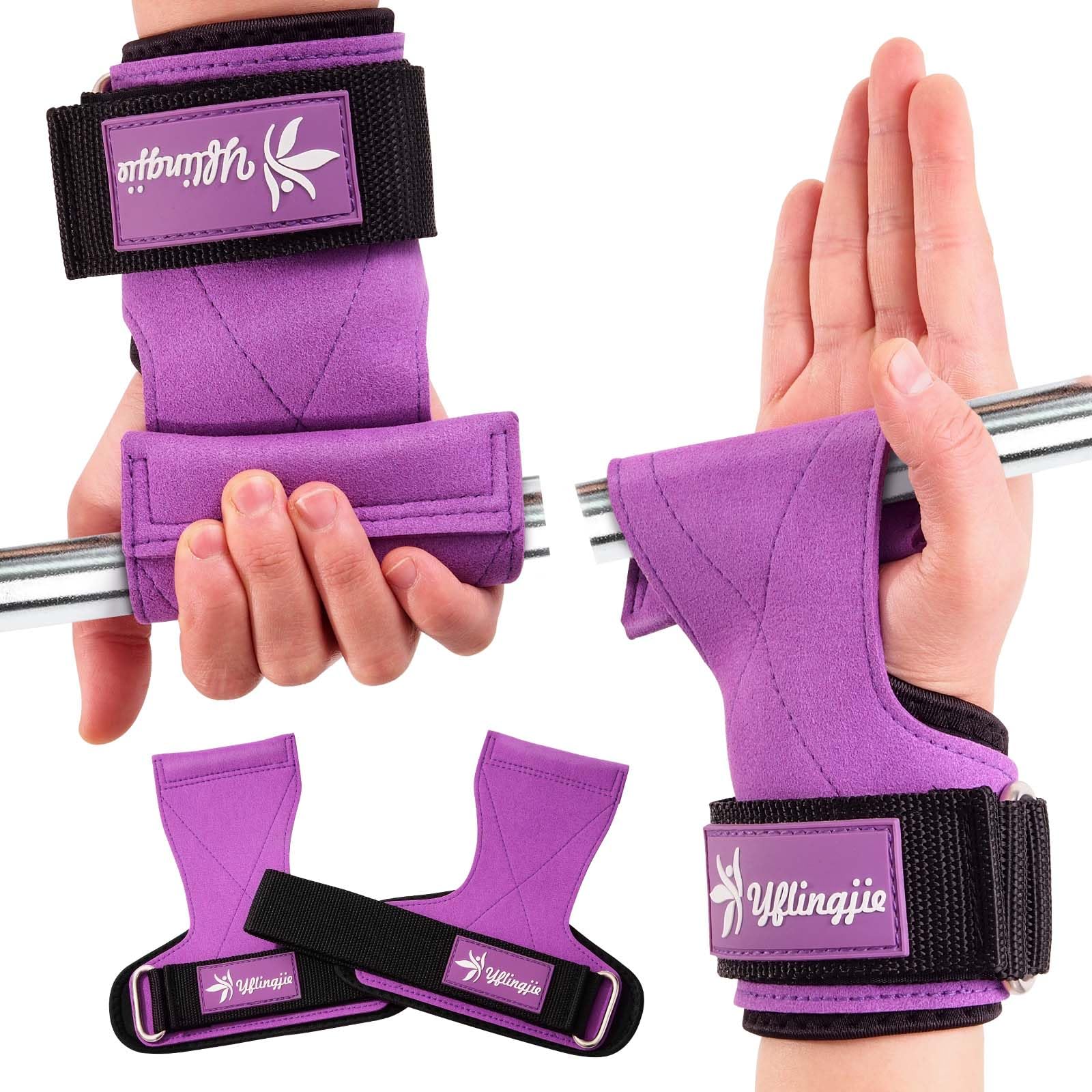 yflingjie Weightlifting Wristband - Double Layer Leather Wristband with Adjustable Neoprene Padding, Suitable for Extreme Weightlifting, Strength