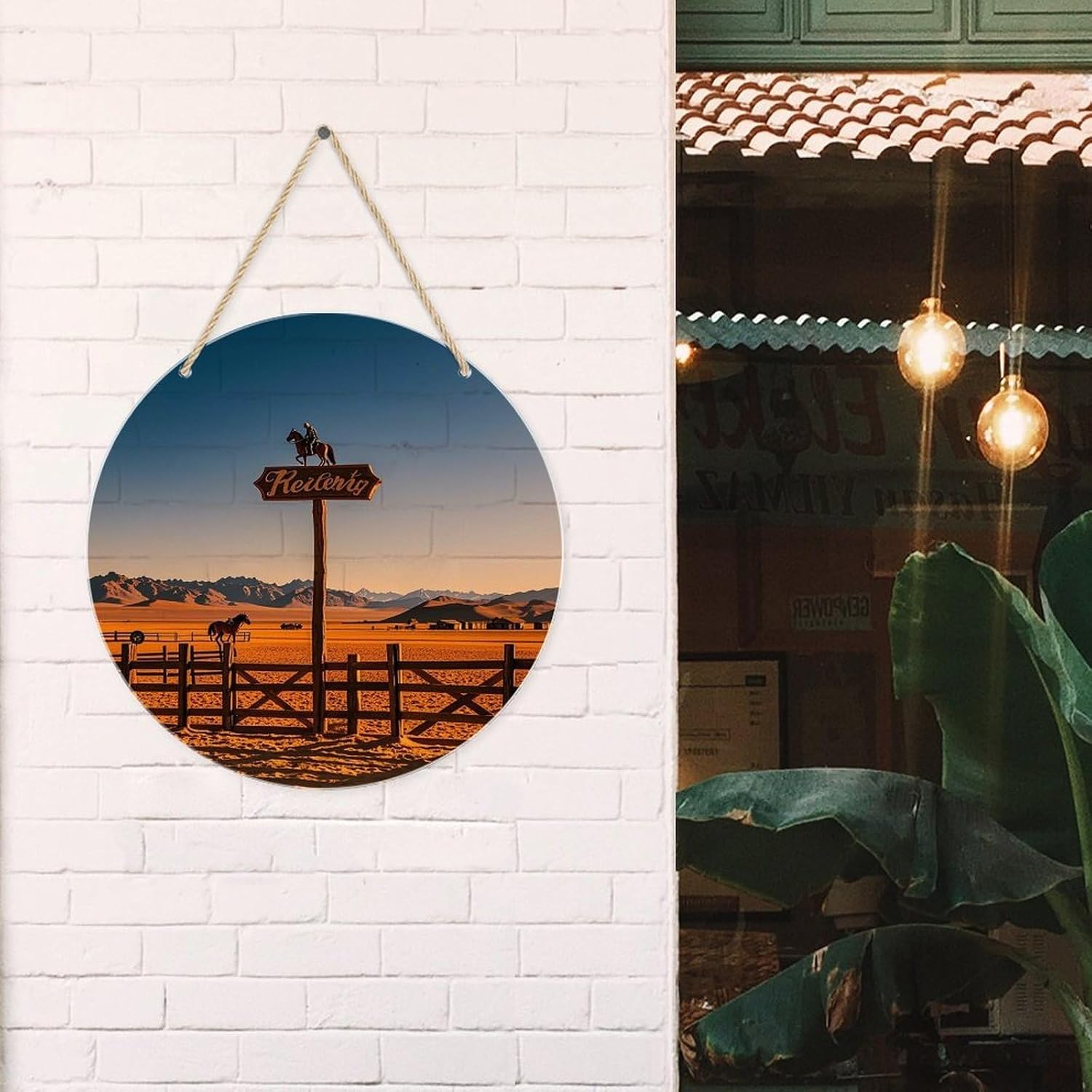 Round Acrylic Ornaments with Hole, Lightweight, Wall Art Ideal, 8in image 4