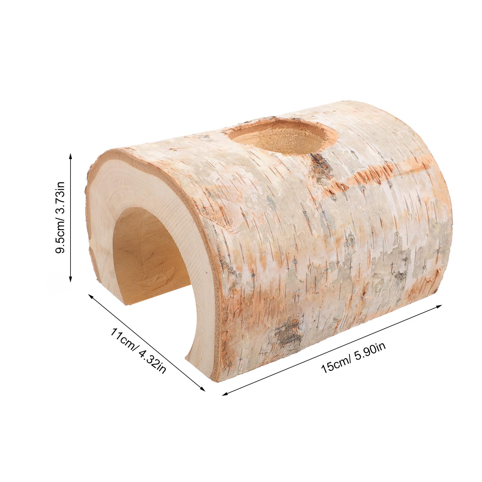 Hamsterverstecktunnel mit Baumhöhle, Beige, Leicht