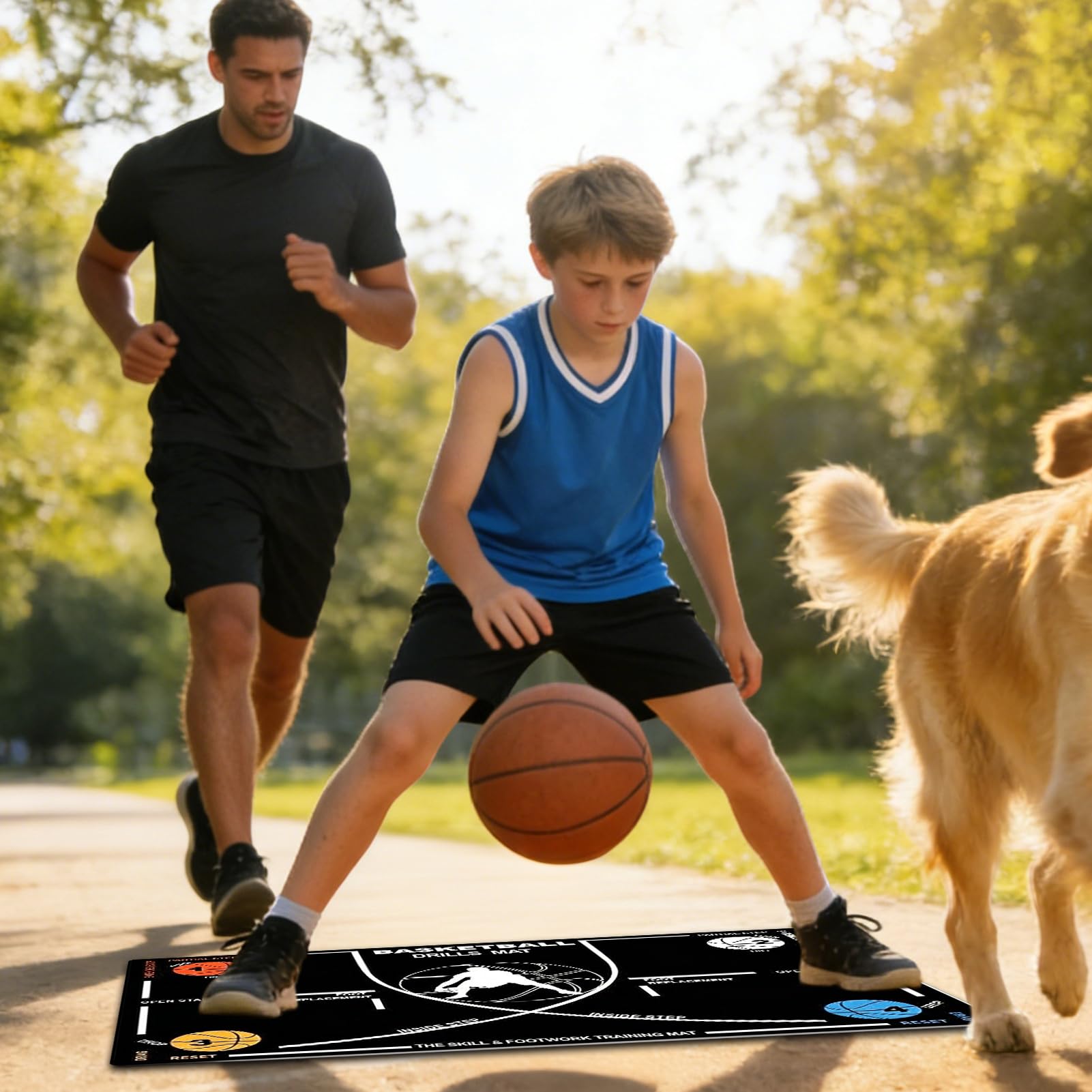 Alfombra Entrenamiento Baloncesto, Base Entrenadora De Agilidad Antideslizante Y Silenciosa, Alfombra de Entrenamiento Antideslizante, Entrenador de Baloncesto Portátil para Niños Jóvenes Adultos Uso