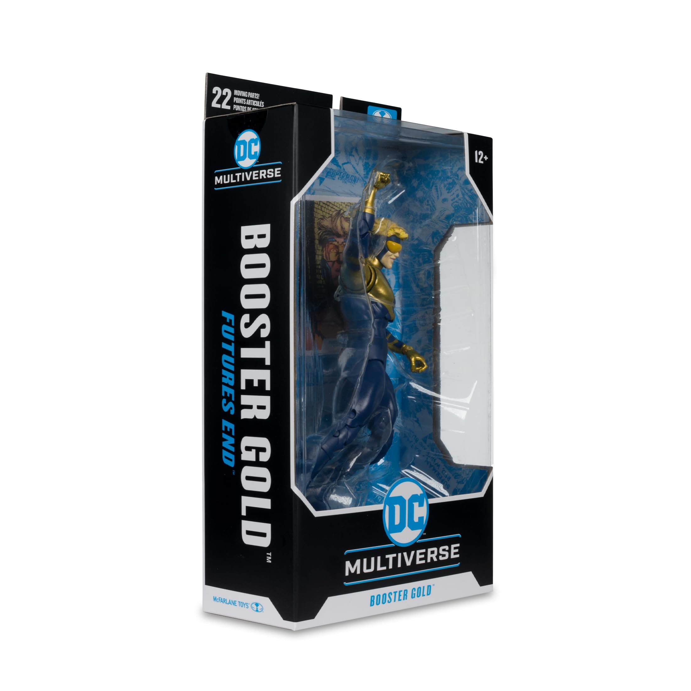 McFarlane Toys DC Multiverse - Future's End - Booster Gold de 7 Pulgadas - Figura de acción Coleccionable con Accesorios y Tarjeta de Arte