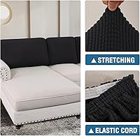 Vista 142 de H.VERSAILTEX 2025 New Sectional Couch Covers 8 Pieces Stretch Sofa Covers for Sectional Sofa Set Separate L Shaped Couch Cover for Both Left/Right