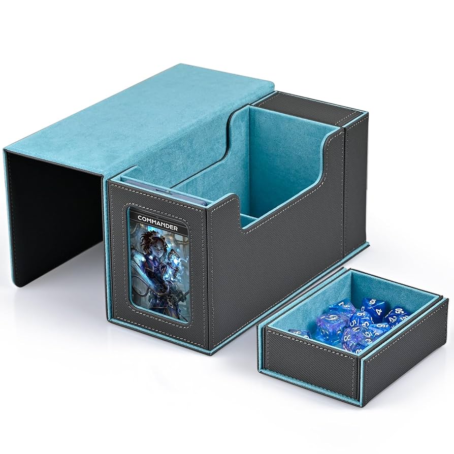 Magic: The Gathering Commander ボックス MTG Commander Deck Box with Display Window,Card Deck Box