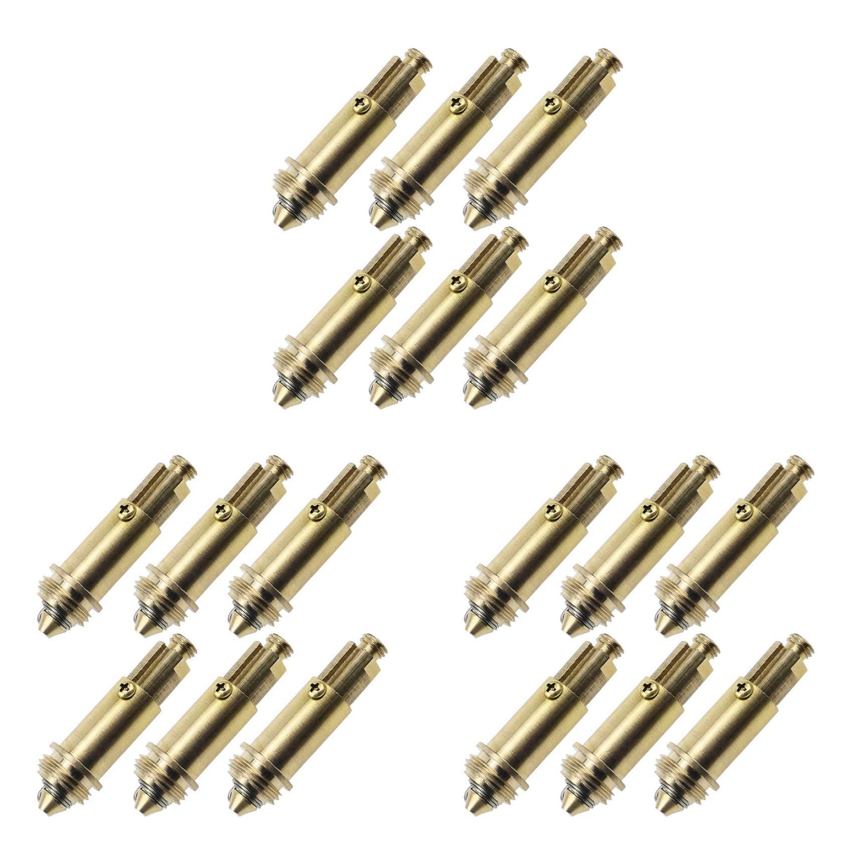 Jnchdghwa 18 PCS Sink Plug Replacement Basin Bath Waste Click Spring Brass Plug Bolt for Kitchen Sink Bath Tub Drain Stopper