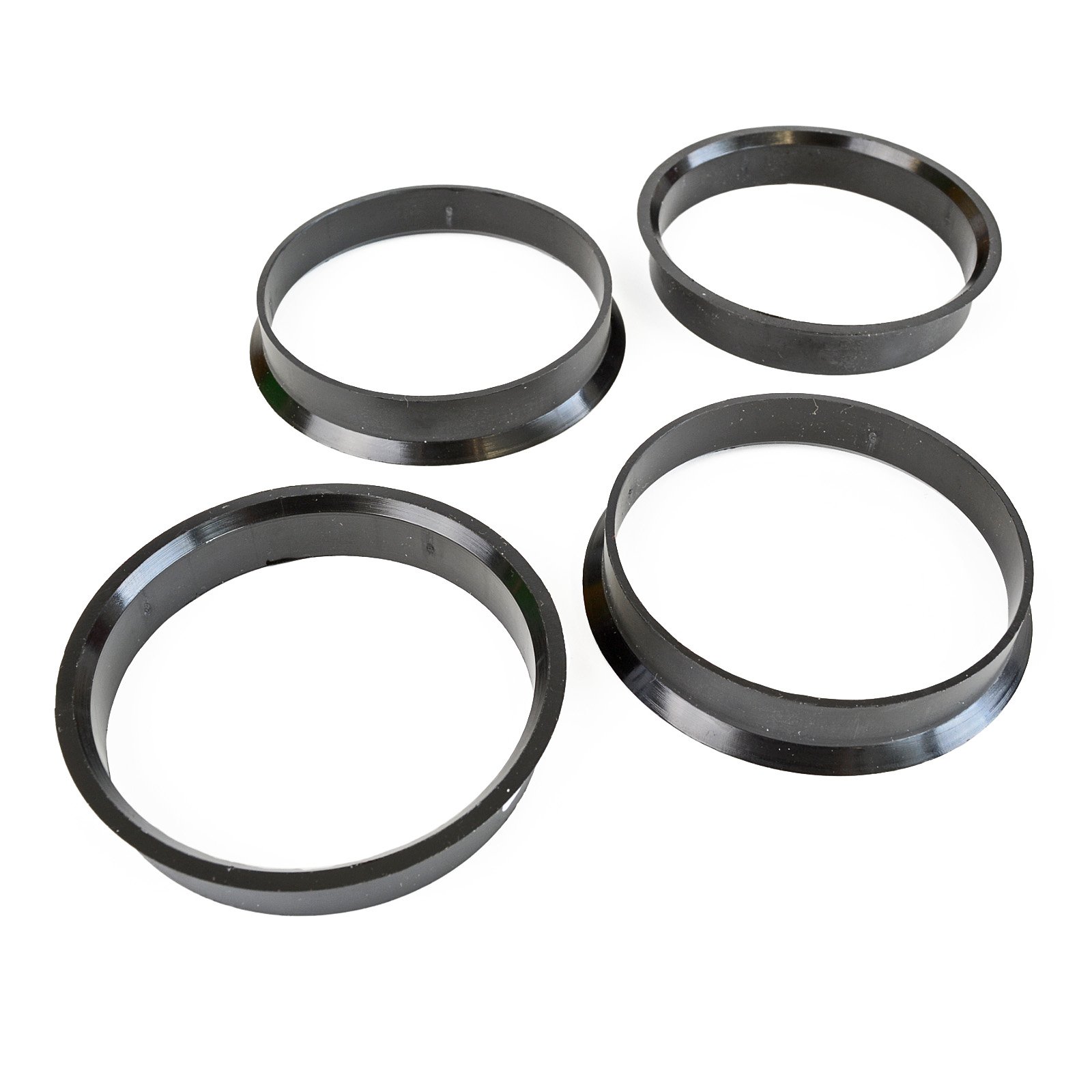 Anelli Di Centraggio Per Cerchioni Auto 4 Pezzi - 66.6-57.1mm Per Cerchioni In Plastica Nero