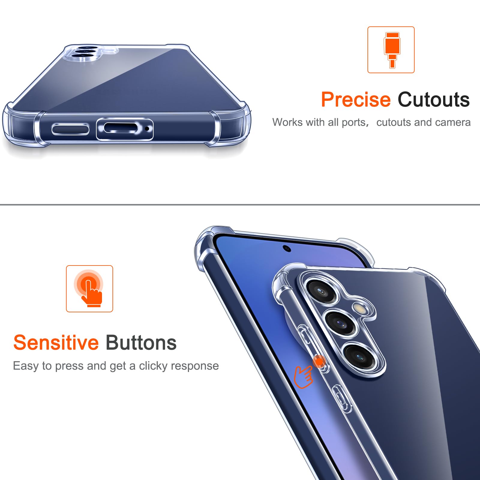 Samsung Galaxy S23 FE Clear Case - Lustree -4 Samsung Galaxy S23 FE Clear Case - Lustree -4