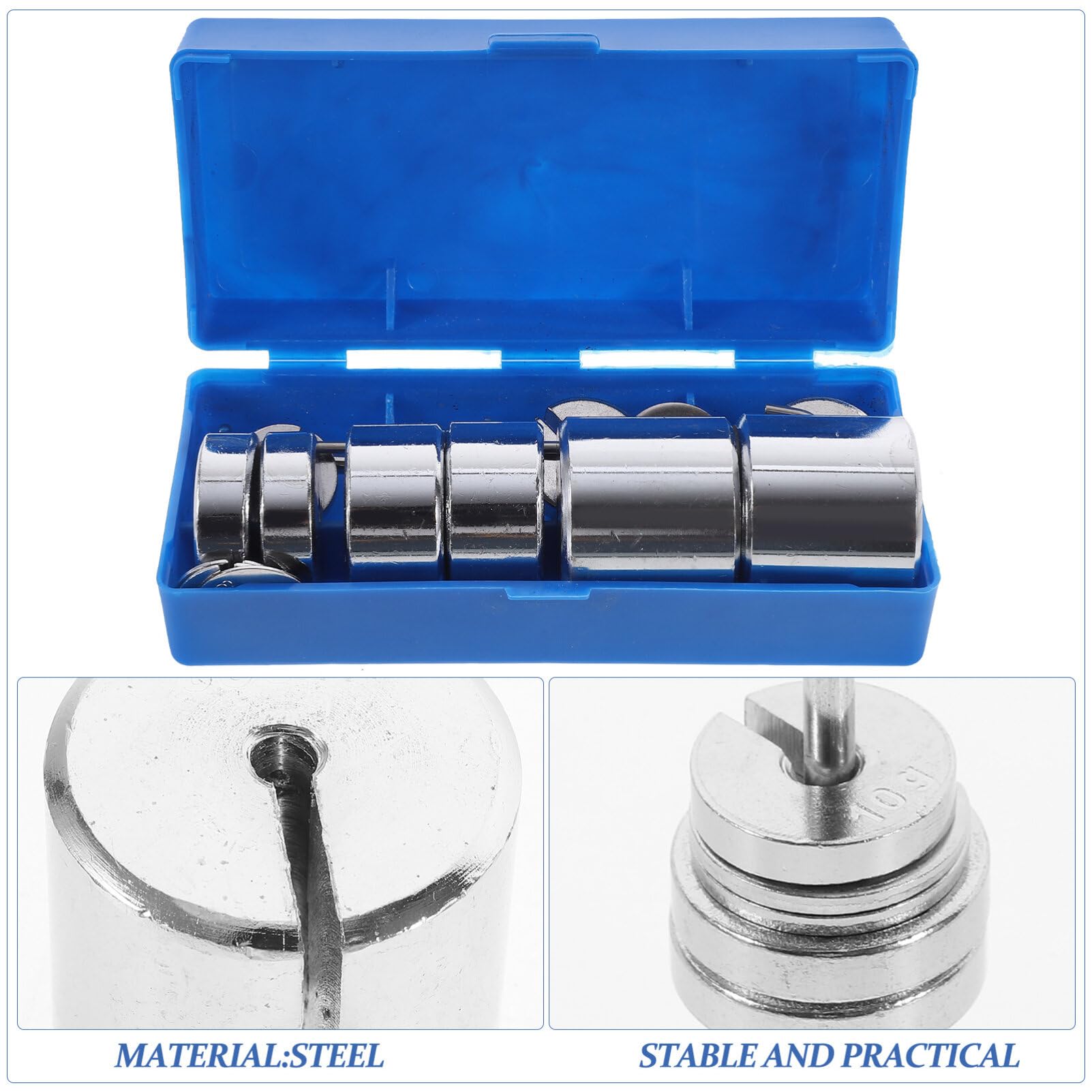SOLUSTRE 1set Pesi Scanalati Metallo Con Gancio Per Esperimenti Di Fisica Strumenti Didattici Per Laboratorio Alta Precisione e Facilità Uso Superficie Lucidata e Resistente Alla